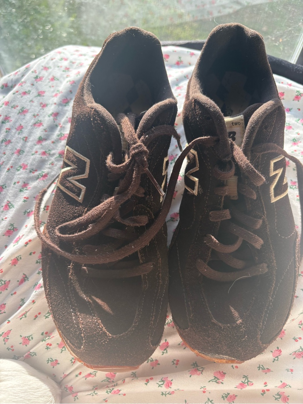 New Balance Dark Brown Suede Lace-Up Sneakers